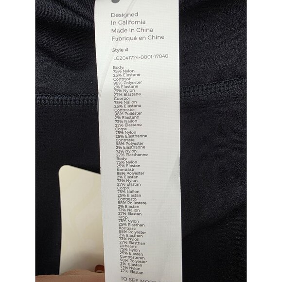 Fabletics High-Waisted Moto 7/8 Leggings M Motion365 Nylon & Elastane Black - Picture 5 of 6